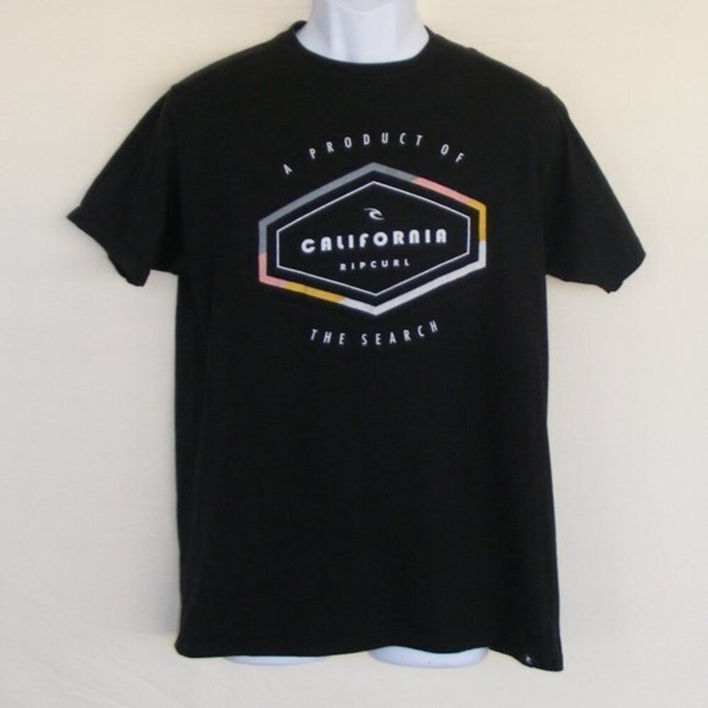 RIP CURL Tshirt, M, Black Short sleeves California